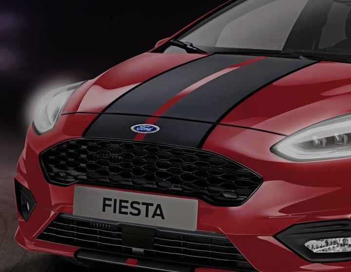 Original Ford Fiesta ab 2017 Zierstreifen für Motorhaube, schwarz