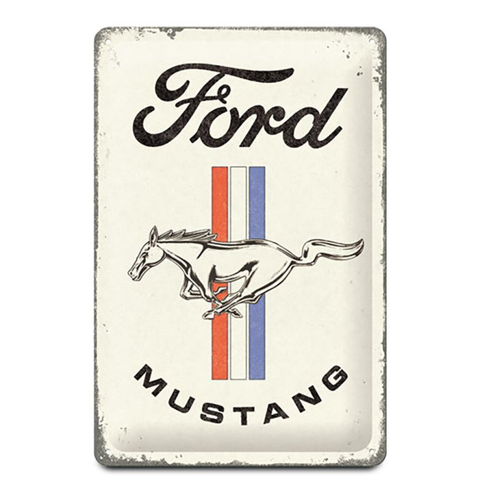 Ford Mustang Retro Logo Blechschild