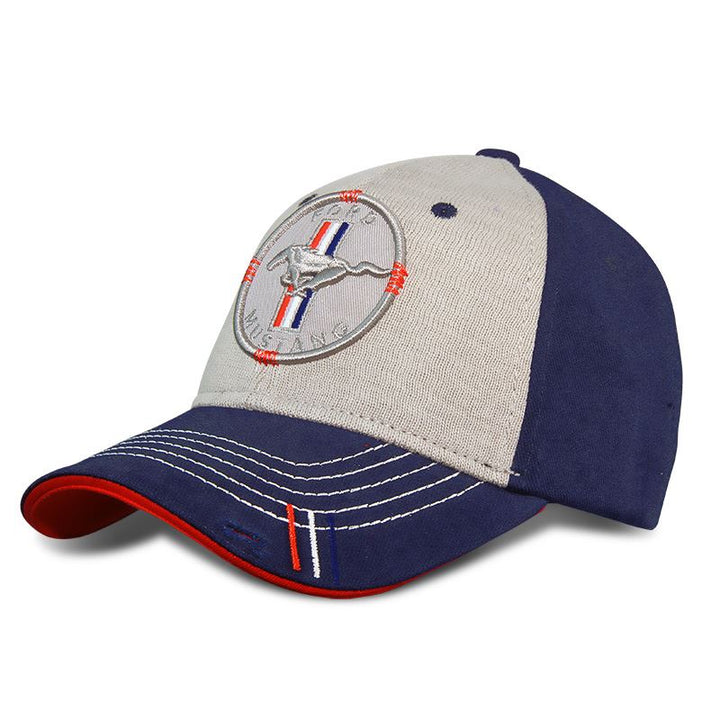 Ford Mustang Logo Baseball Cap Grau Schwarz verstellbar