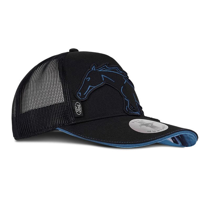Ford Mustang Baseball Cap Pony Schwarz-Petrol