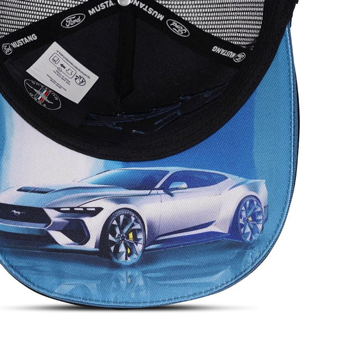 Ford Mustang Baseball Cap Pony Schwarz-Petrol