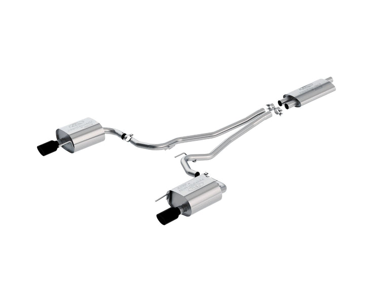 Ford Mustang Sportauspuff Edelstahl, mit zwei schwarzen Endrohren 2216651
