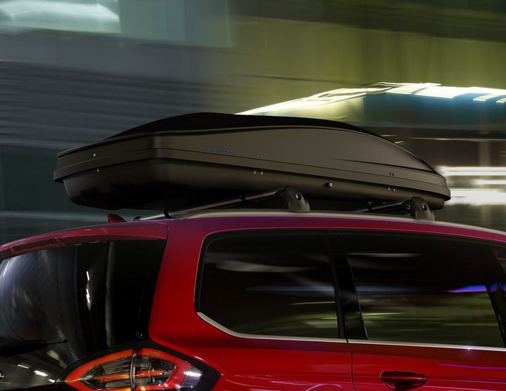 Ford Focus 2018-Aktuell Querträger & G3 Dachbox Elegance Europe 390 Mattschwarz