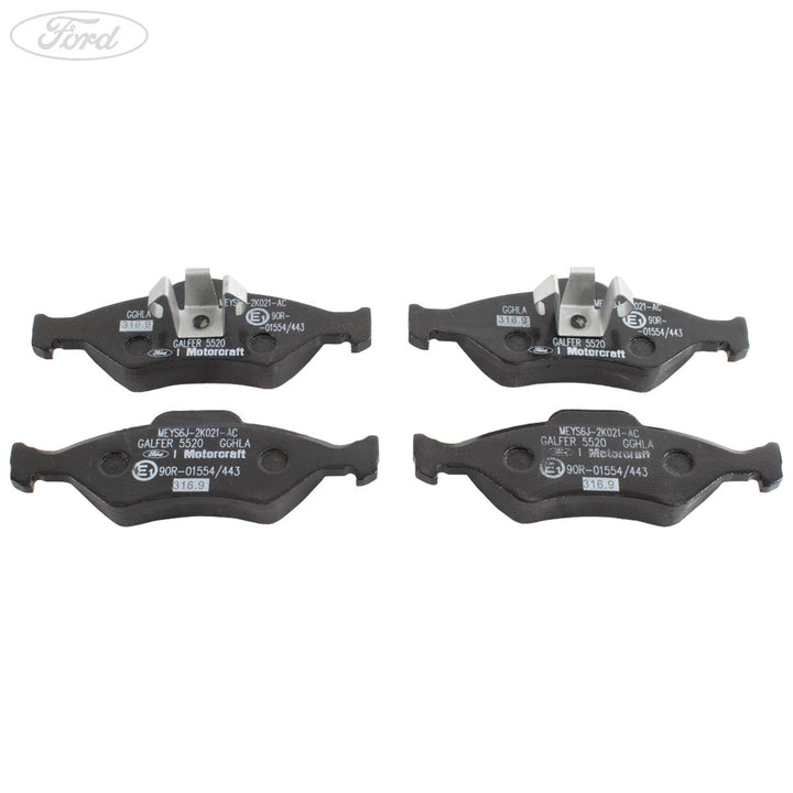 Fiesta Mk3 Mk4 Motorcraft Vorderradbremsbeläge Achse Satz