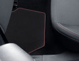 Original Ford Fiesta & Puma Velours-Teppichfußmatten hinten, schwarz, rote Nähte
