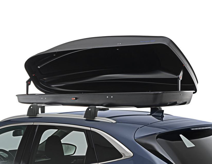 Ford Focus 2018-Aktuell Querträger & G3 Dachbox Elegance Europe 390 Mattschwarz