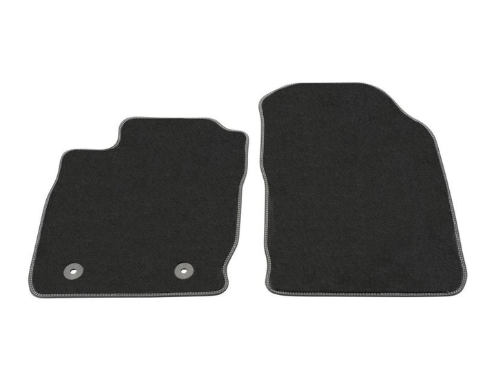 Original Ford Ecosport Velours-Teppichfußmatten vorne,schwarz,2x Naht Metal Grey