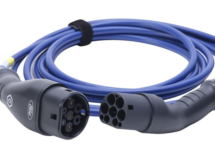 E-Ladekabel für alle öffentlichen Ladestationen, Länge: 6 m, 16 A, 1-phasig