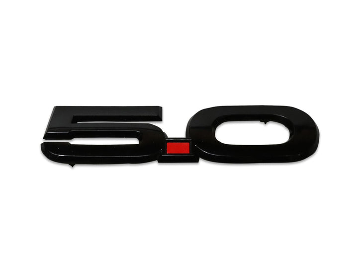 Original Ford Mustang 5.0-Emblem linke Seite, schwarz
