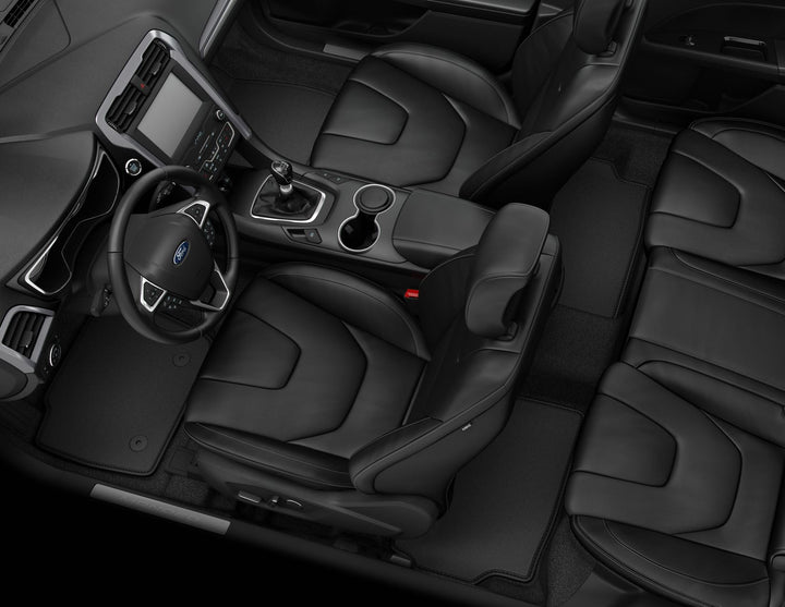 Ford Mondeo 2014-2022 Velours-Teppichfußmatten vorne & hinten, schwarz 2022431