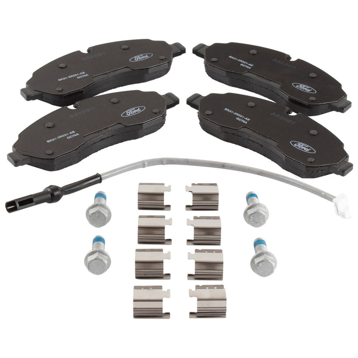 Original Ford Transit Bremsbeläge vorn & Verschleißdraht 2x Hinterräder 2005987