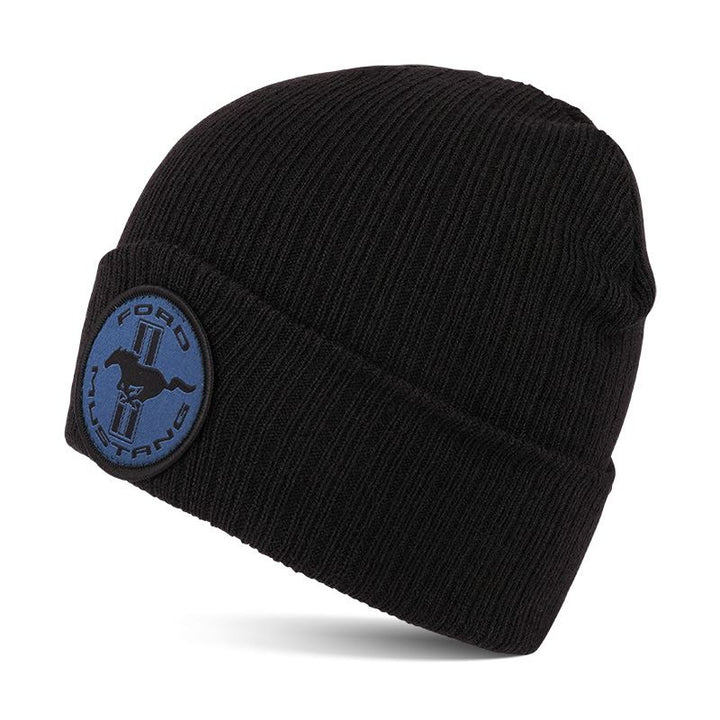 Ford Mustang Logo Beanie Mütze Schwarz