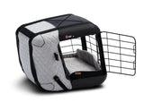 4pets®* Caree Transportbox für Katzen&Hunde, Beifahrer- oder Rücksitz, Cool Grey