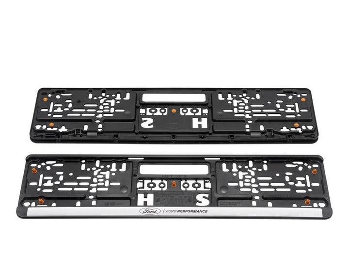 Original Ford Performance Kennzeichenhalter silber, 3D Performance-Logo schwarz