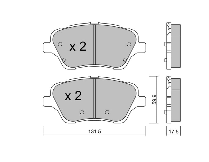 Ford Fiesta 2013-2019 Tarox®*  Performance Bremsbelag-Satz vorne Strada 122