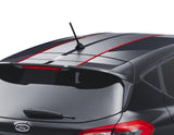 Original Ford Fiesta ab 2017 Zierstreifen für Dach, mattschwarz/rot glänzend