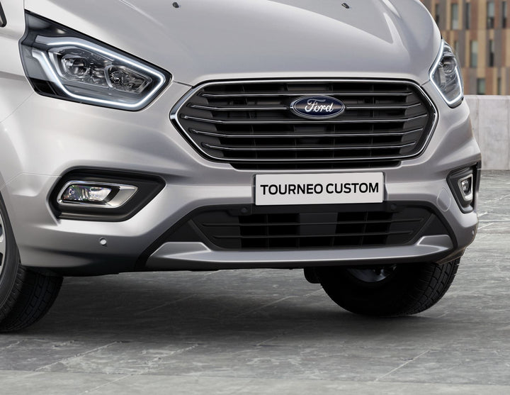 Original Ford Transit/Tourneo Custom Frontspoiler Satz, silbern lackiert