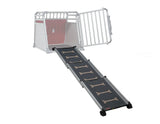 4Pets® EasySteps Teleskop-Hunderampe rutschfest Schwarz & Silber 2423311