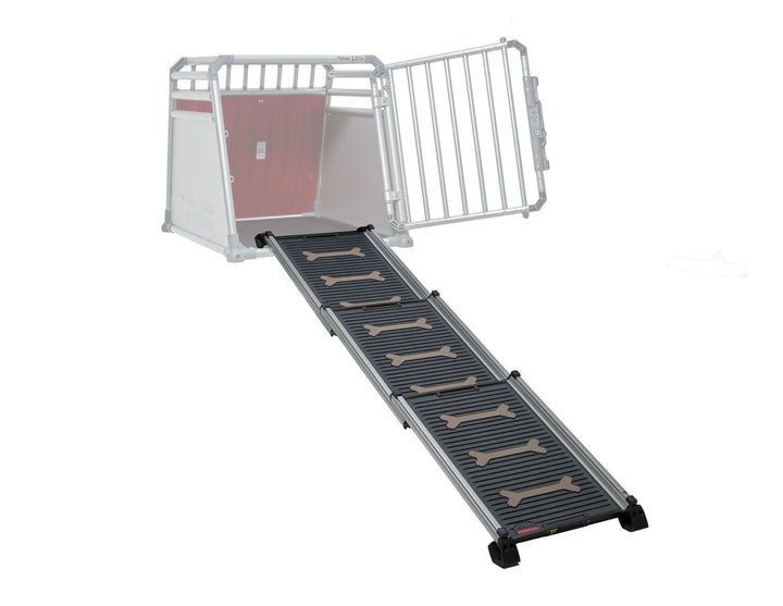 4Pets® EasySteps Teleskop-Hunderampe rutschfest Schwarz & Silber 2423311