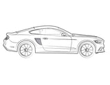 Original Ford Mustang ab 2015 Seitliche Lufthutzen mattschwarz
