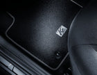 Original Ford Ka 2008-2016 Velours-Teppichfußmatten vorne,schwarz,2x Naht silber