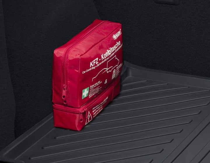 Kalff* Premium Erste-Hilfe-Ausrüstung in roter Nylontasche, Nano „Trio“