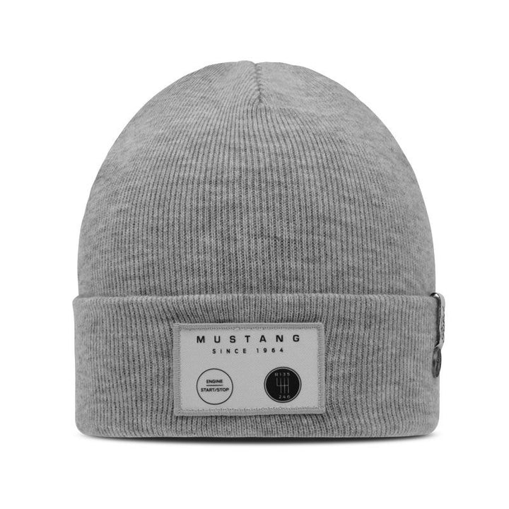 Ford Mustang Blackline Beanie Mütze Grau