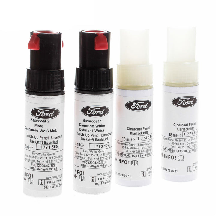 Original Lackstifte (9ml) von Ford in Cashmere-Weiß Met. 2595111 (Farbcode:8NJE5ZA)