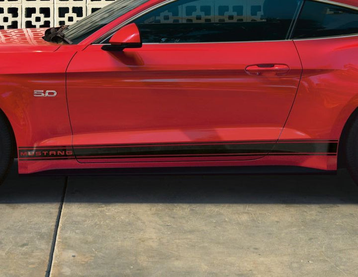 Original Ford Mustang Performance Tri-Bar-Seitenstreifen,Schrift schwarzglänzend