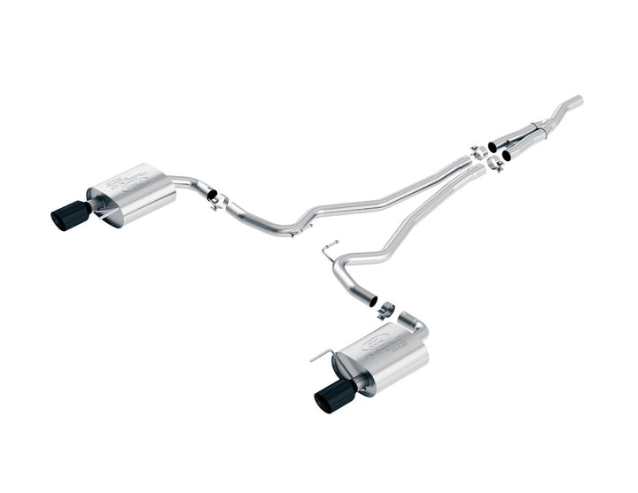Ford Mustang Sportauspuff Rennsportversion-Edelstahl,2 Endrohre schwarz 2216688