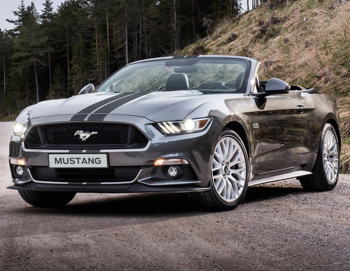 Original Ford Mustang Rallye-Streifen durchgehend, mattschwarz