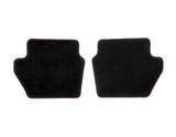 Original Ford Fiesta & Puma Velours-Teppichfußmatten hinten, schwarz, rote Nähte