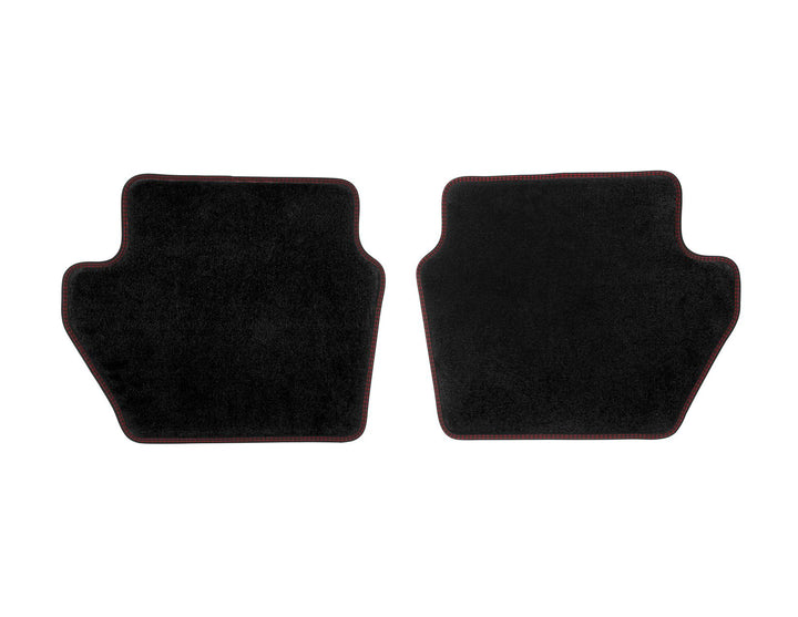 Original Ford Fiesta & Puma Velours-Teppichfußmatten hinten, schwarz, rote Nähte