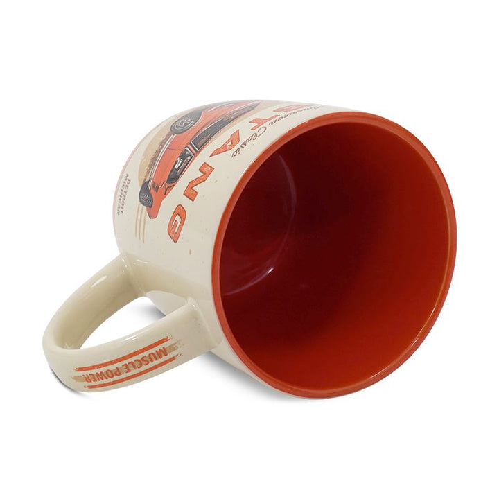 Ford Mustang Retro Tasse Rot Orange Porzellan 330ml