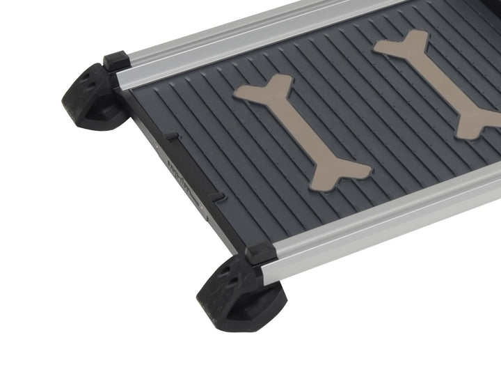 4Pets® EasySteps Teleskop-Hunderampe rutschfest Schwarz & Silber 2423311