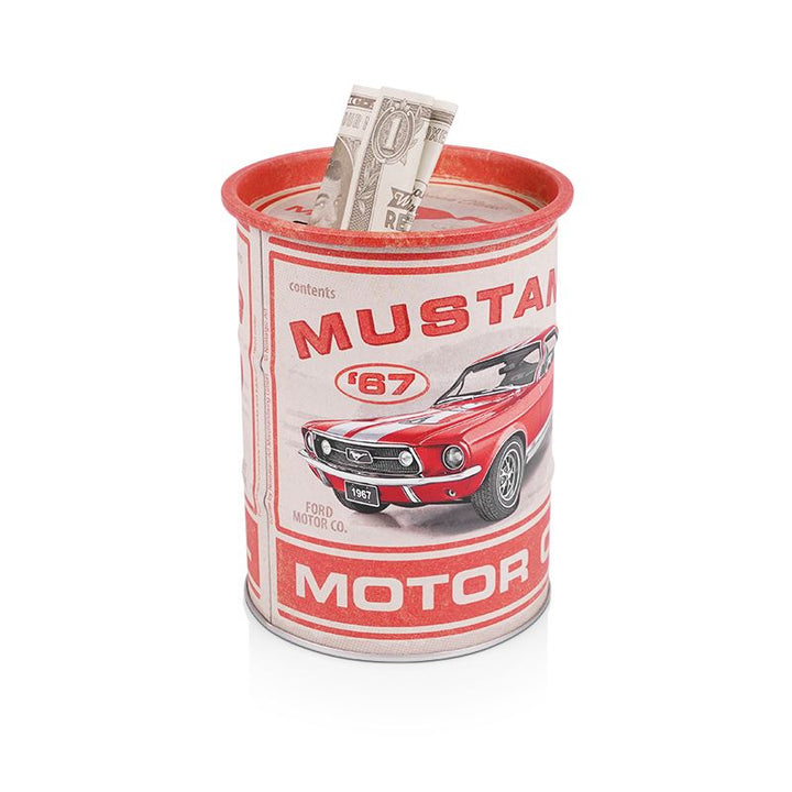 Ford Mustang Spardose Ölfass 600ml Rot