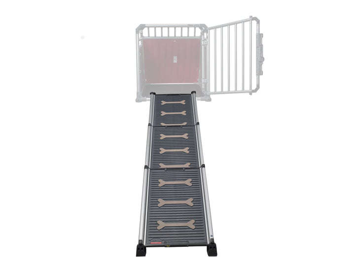 4Pets® EasySteps Teleskop-Hunderampe rutschfest Schwarz & Silber 2423311