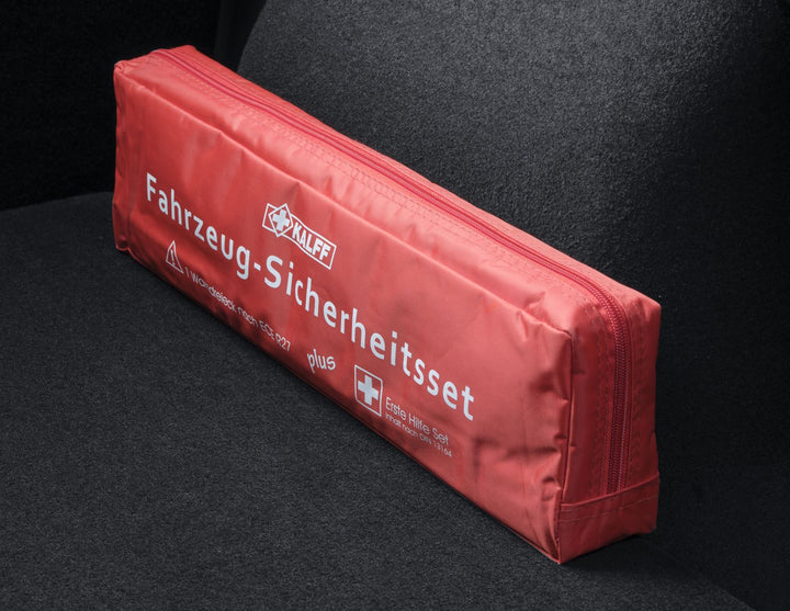 Kalff* Premium Erste-Hilfe-Ausrüstung in roter Nylontasche, Standard „Duo“