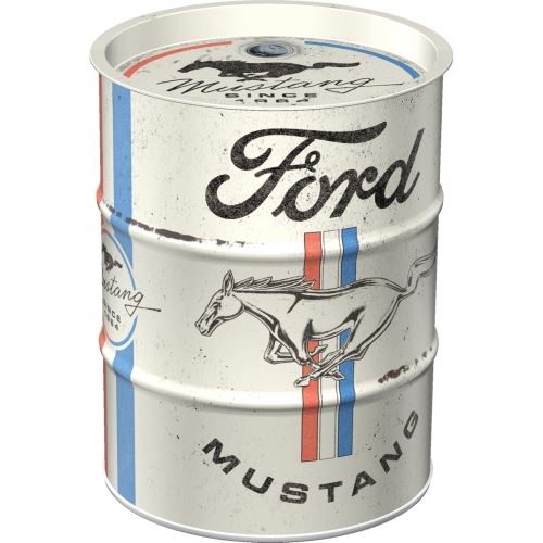 Ford Mustang Retro Spardose Ölfass 600ml