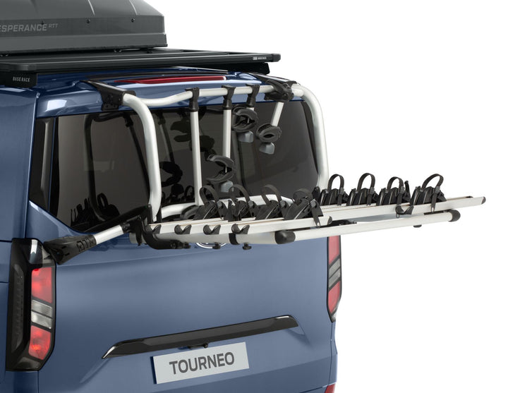 Original Ford Transit/Tourneo Custom Heck-Fahrradträger, 4 Fahrräder, klappbar