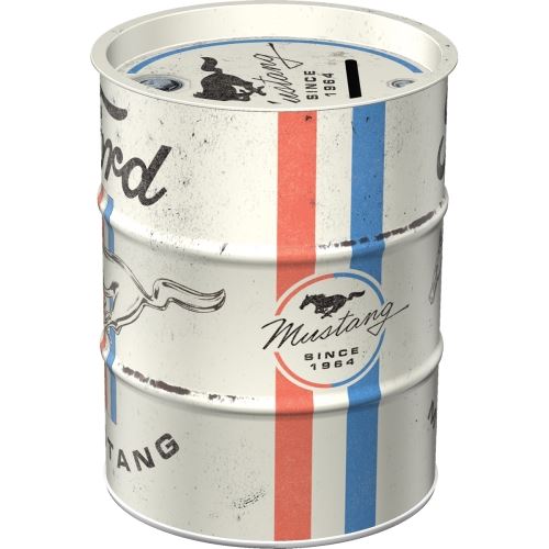 Ford Mustang Retro Spardose Ölfass 600ml