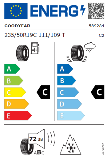 Ford Transit Tourneo Custom (ab 06/2023) 19 Zoll Winterkompletträder - 235/50 R19C 111/109T-Goodyear
