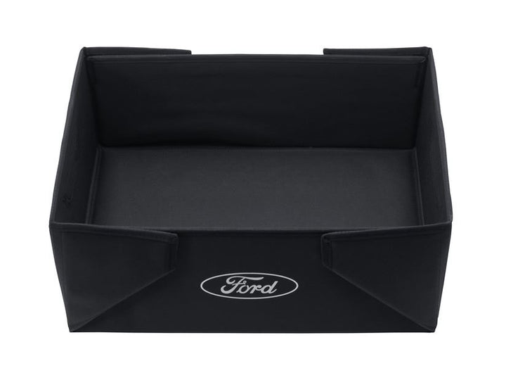 Faltbare Transportbox schwarzer Stoff, mit weißem Ford Oval auf beiden Seiten