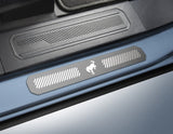 Original Ford Bronco Einstiegszierleisten vorne und hinten, mit Bronco Pony Logo