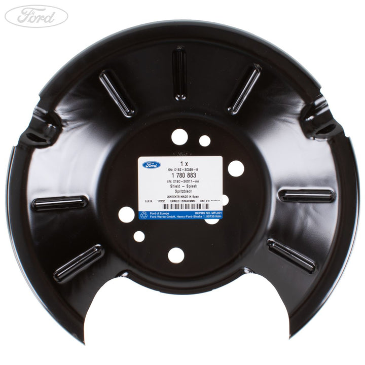 Fiesta Mk8 Hinten links Bremsscheiben Spritzschutz 01/2013-