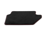 Original Ford Fiesta & Puma Velours-Teppichfußmatten hinten, schwarz, rote Nähte