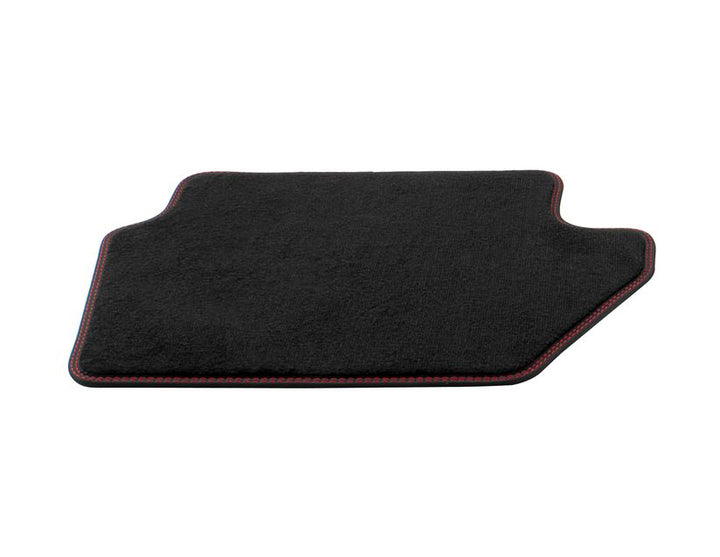 Original Ford Fiesta & Puma Velours-Teppichfußmatten hinten, schwarz, rote Nähte