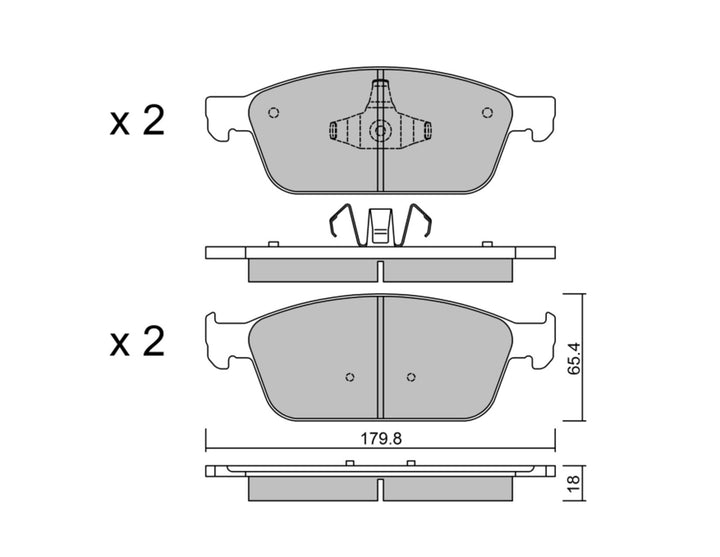 Ford Focus 2014-2019 Tarox®*  Performance Bremsbelag-Satz vorne Strada 122