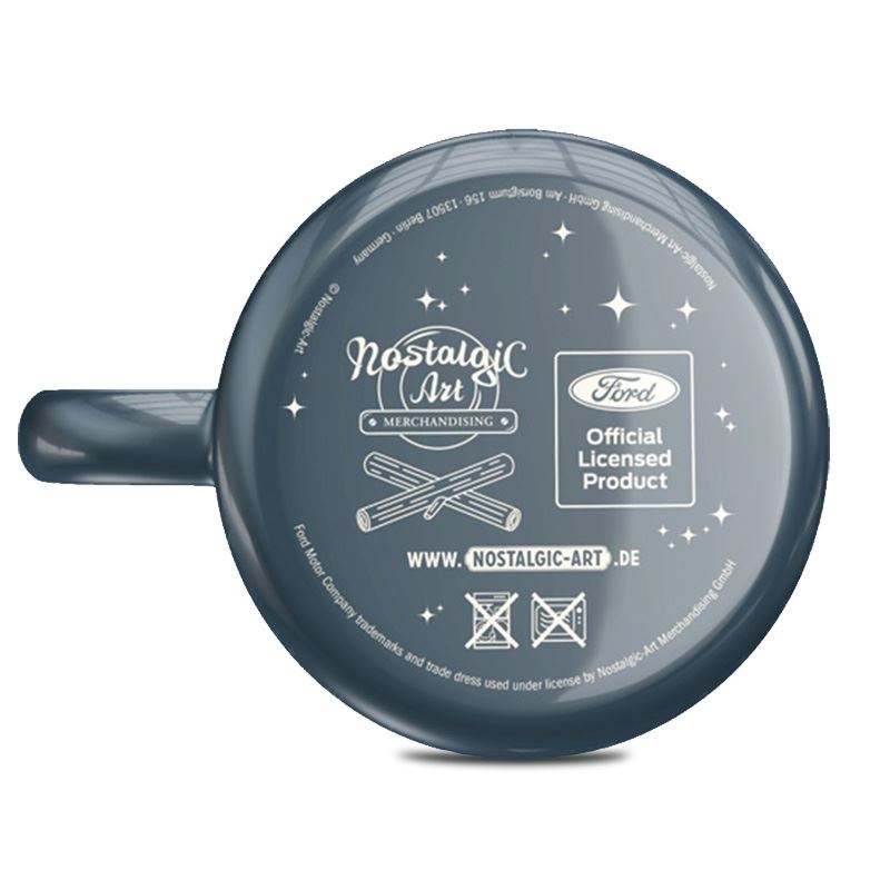 Nostalgic-Art Retro Emaille-Tasse Ford Mustang – 360 Ml, Offizielles Lizenzprodukt, Camping-Becher, Geschenk Für Autofans