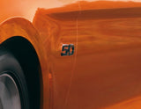 Original Ford Mustang 5.0-Emblem linke Seite, schwarz